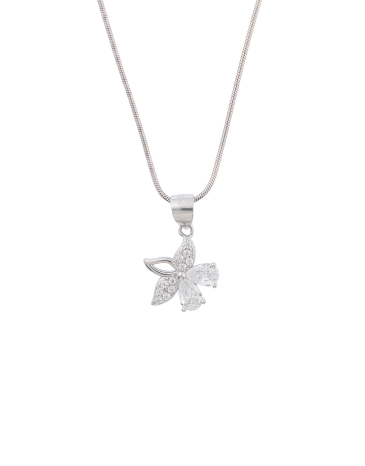 delicate floral sterling silver pendant elegant design