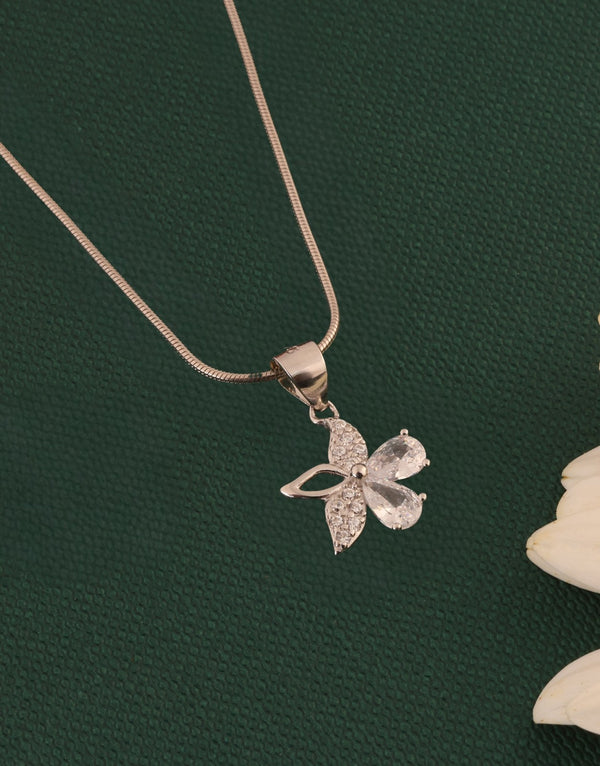 delicate floral sterling silver pendant elegant design