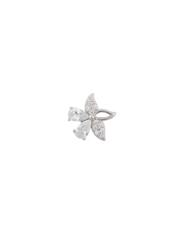 floral sterling silver pendant and stud earrings set