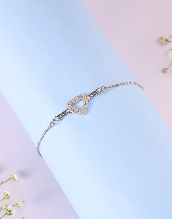 Elegant Heart Shape Adjustable Chain Bracelet