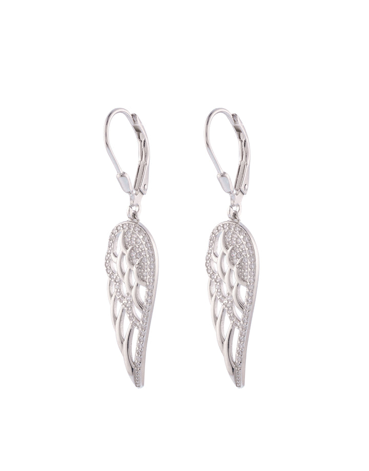 fairy wings sterling silver earrings for women
