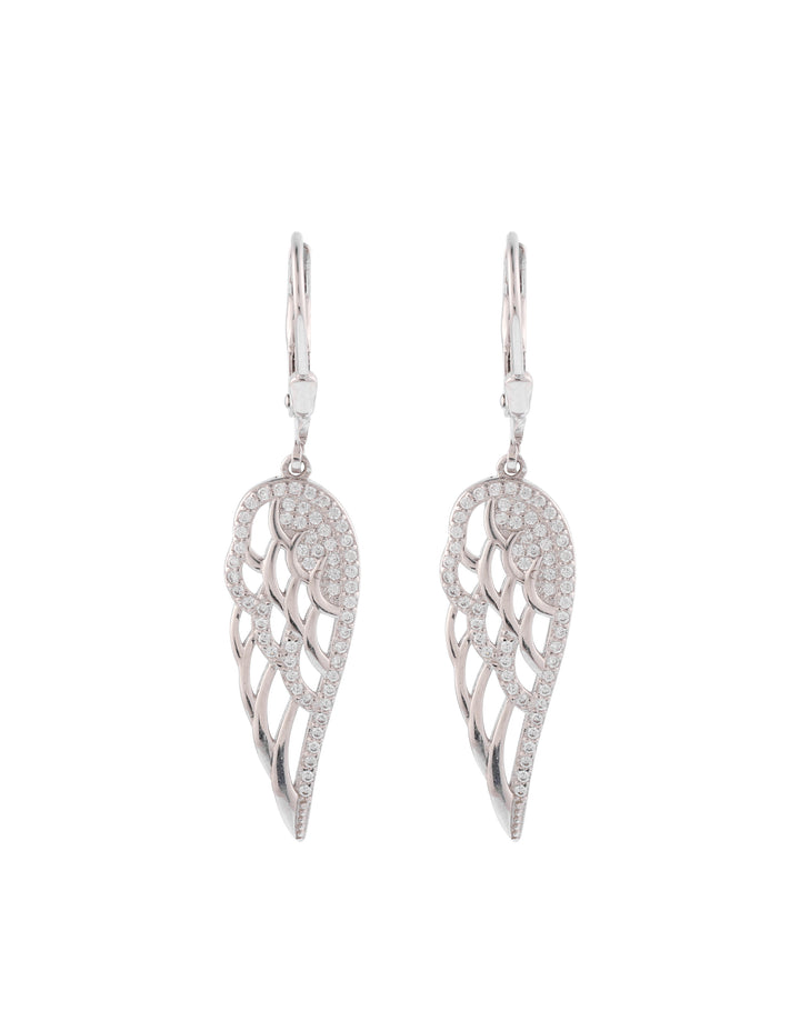 fairy wings sterling silver earrings for women