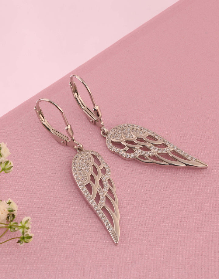 fairy wings sterling silver earrings for women