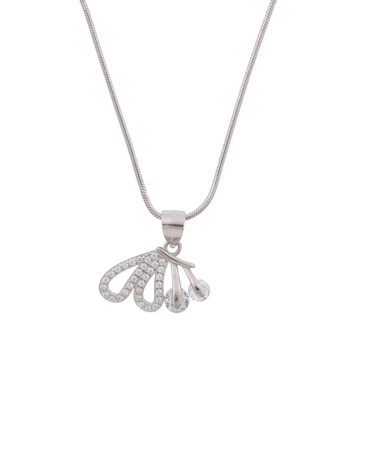 butterfly wings sterling silver pendant and stud earrings set