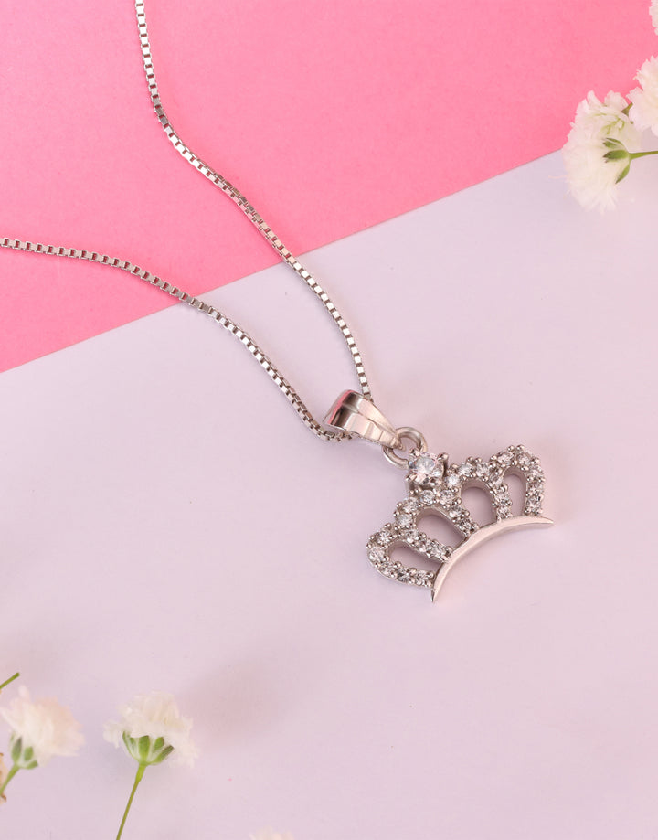 royal crown sterling silver pendant charm