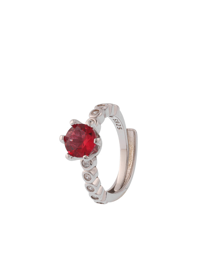 ruby shine statement sterling silver ring