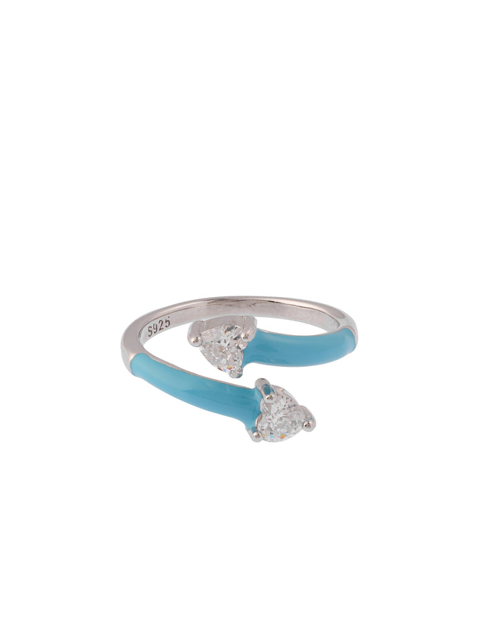 turquoise blue stone sterling silver ring