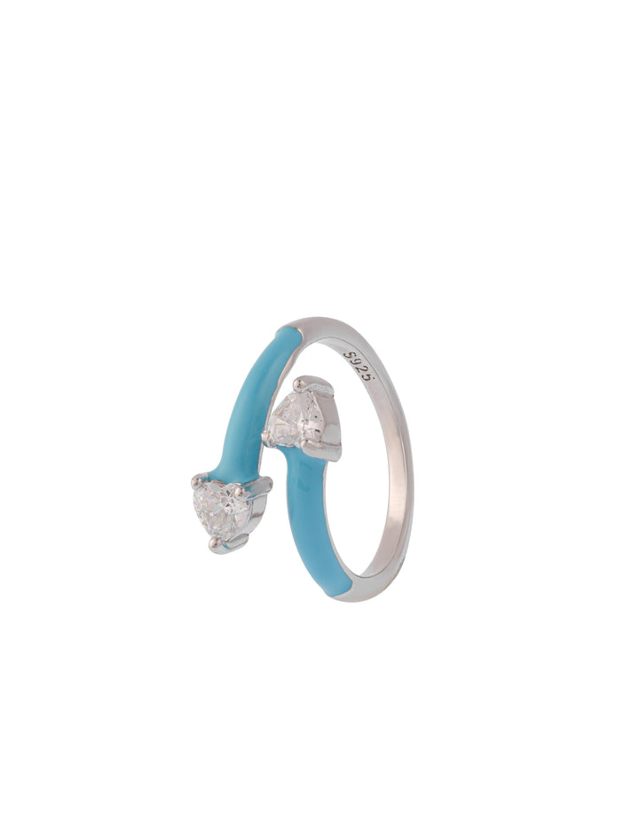 turquoise blue stone sterling silver ring