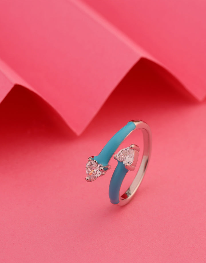 turquoise blue stone sterling silver ring