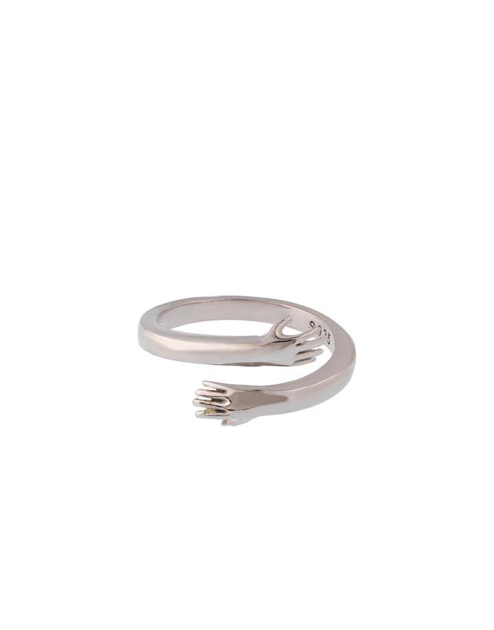 embrace love adjustable sterling silver ring