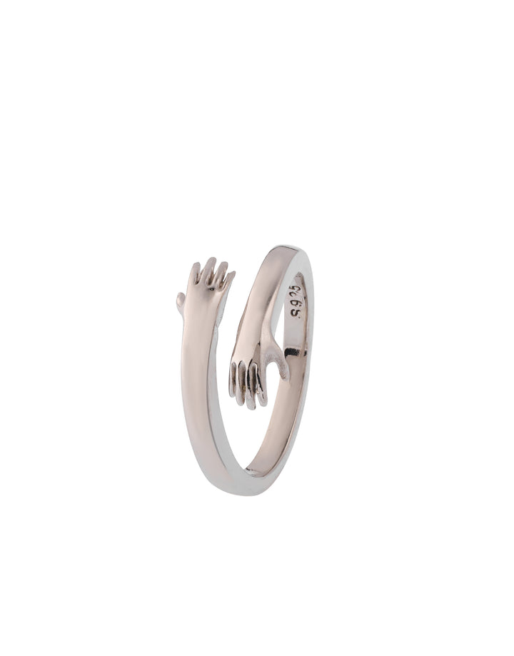 embrace love adjustable sterling silver ring