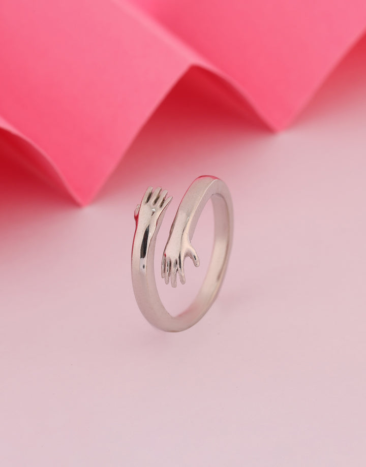embrace love adjustable sterling silver ring