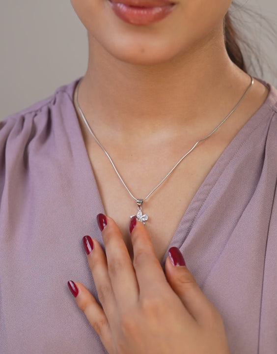 delicate floral sterling silver pendant elegant design