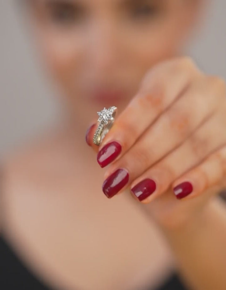 snowflake adjustable sterling silver ring