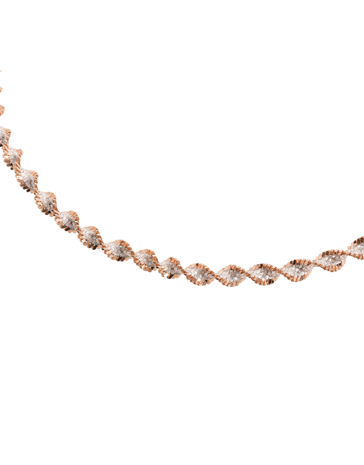 rose gold twisted sterling silver anklet stylish design